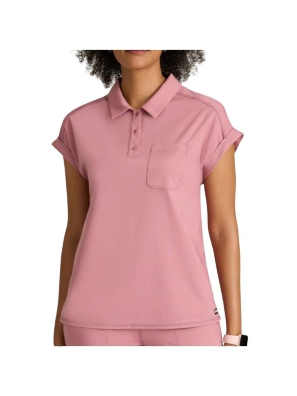 Greys Anatomy Scrub Top Renew Knit Stretch Womens 2XL New Canyon Pink Medical